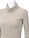 Doublju Womens LongSleeve turtleneck Sweater Sexy Comfy Basic Top