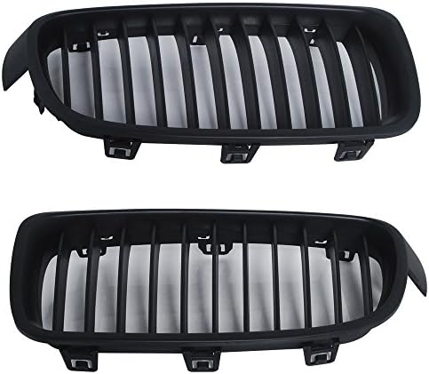 JAMBO High Quality Matt Black OEM Replacement Front Center Grille Mesh Left Right for BMW F30 F31 3 Series 4D 2012-Now
