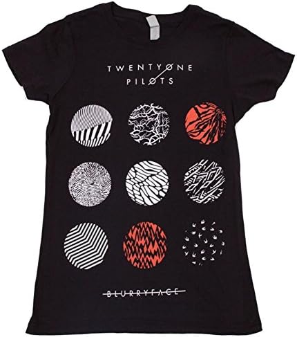 Twenty One Pilots Blurryface Pattern Circles Unisex Print Black Fashion T-shirt (X-Large, Black)