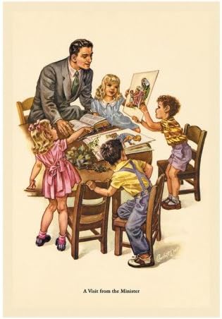 Visit from the Minister Wall Decal 18 x 24 in (Without border: 15 x 22 in)