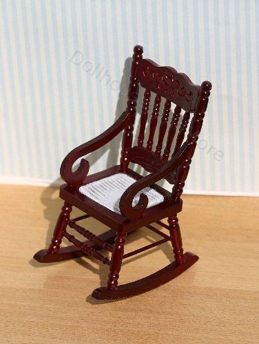 Miniature Mahogany Antique Replica Rocking Chair