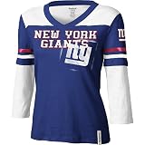 New York Giants Ladies Statement 3/4 Sleeve Jersey Style T-shirt