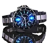 OHSENデザイン腕時計 ブラック　超軽量