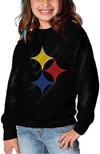 HNJK Steelers Lucky Star Football Logo Youth Soft And Cozy Crew Sweats 4 Toddler