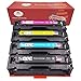 Toner Kingdom Compatible with (HP 201X) CF400X CF401X CF402X CF403X High Yield Toner Cartridges for Use in HP Color LaserJet Pro M252dw, M252N, MFP M277dw, M277n Printers - 4PK, BCYM