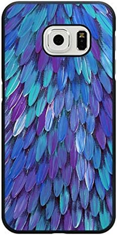 Samsung Galaxy S6 Edge Safekeeping Phone Case Fashion Color Mobile Covers Snap on Samsung Galaxy S6 Edge Surrounded By Colored Feathers Pattern Cellphone Shell