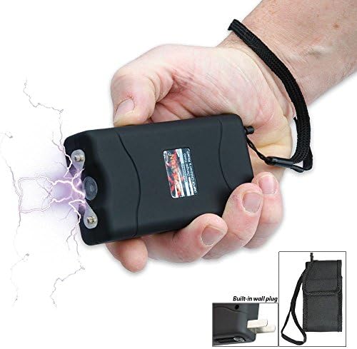 10 Million Volts Mini Stun Gun LED Flashlight Rechargeable Alternative to Taser