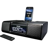 iHome iA9BZC App-Enhanced Dual Alarm Clock Radio for iPhone/iPod with AM/FM presets (Black)