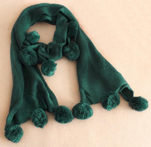 （サウス・ジュン）South JUN　マフラー　ボンボン　キュート　425-3　（グリーン）