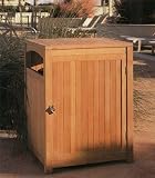 New Grade A Teak Wood Waste Trash Can Box Utility Receptacle With Ashtray