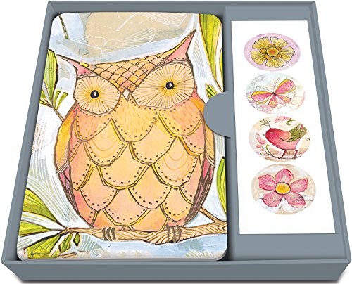 Studio Oh! Notecard Set with Stickers, Bright-Eyed Friends, Box of 12