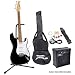 Pyle-Pro PEGKT15B Beginner Electric Guitar Package Black