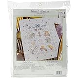 Bucilla Babies Are Precious Crib Cover Stamped Cross Stitch Kit-34"X43"