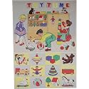 Toy Time Vintage Toys and Children Cavallini Gift Wrap Decoupage Paper, Three
