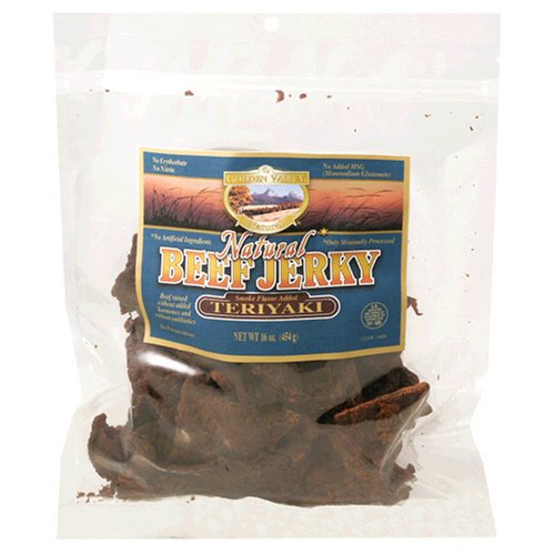 Golden Valley Natural Beef Jerky, Teriyaki, 16-Ounce Bags (Pack of 2) by Dried Beef
