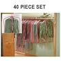 Garment Bags Closet 40 Piece Set (Clear)