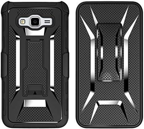 Samsung G530 Case, Galaxy Grand Prime Case, Acheers Heavy Duty Rugged Stand Case with Belt Clip Holster Shell Cover for Samsung Galaxy Grand Prime G530 (Black)