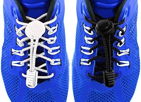 2 Pair of Elastic Shoe Laces Ties Your Feet Into Your Favorite Shoes, for All Leisure Activities, Marathons, Triathlons, Sports, Handy for Kids-two Pair of Durable Laces and Bonus Extra Clips.
