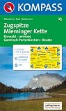 Kompass Karten, Ehrwald, Lermoos, Mieminger Kette: Ehrwald / Lermoos / Garmisch / Reutte . Wander-, Rad- und Skitourenkarte