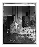 Historic Print (M): Albert H. Brimstead of Nat'l. Geog. Society with 24 hour watch, [6/1/25]