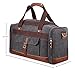 BLUBOON Duffel Bags Canvas Leather Vintage Travel Overnight Bag 18.9