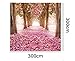 LB 10x10ft Cherry Blossoms Street Poly Fabric Customized Backdrop CP Photography Prop Photo Background 14-401