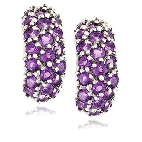 Sterling Silver Amethyst Earrings by Amazon.com Collection