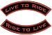 Live to Ride / Ride to Live Embroidered Patches Two-Piece Iron-On Rockers Biker Patch Straight Font Version