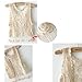 Zeagoo Women's See Through Crochet Tassels Waistcoat