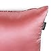 AMAZLINEN(TM Decorative Glitzy Sequin & Comfy Satin Solid Throw Pillow Cover 18 Inch Square Pillow Case, Hidden Zipper Design, 1 Cover Pack Only(Pink)