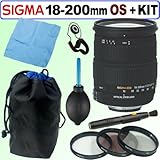 Sigma AF 18-200mm f/3.5-6.3 DC HSM OS (Optical Stabilizer) Zoom Lens for "C ....