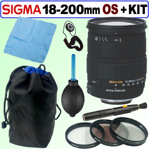 Sigma AF 18-200mm f/3.5-6.3 DC HSM OS (Optical Stabilizer) Zoom Lens for 
