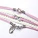 SusenstoneInfinity Pearl Heart Lock Friendship Leather Charm Bracelet