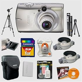 Click here to buy Canon PowerShot SD950 IS 12.1 Megapixel Digital Camera + Lenses + 1GB Pro Accessory Kit by Canon.