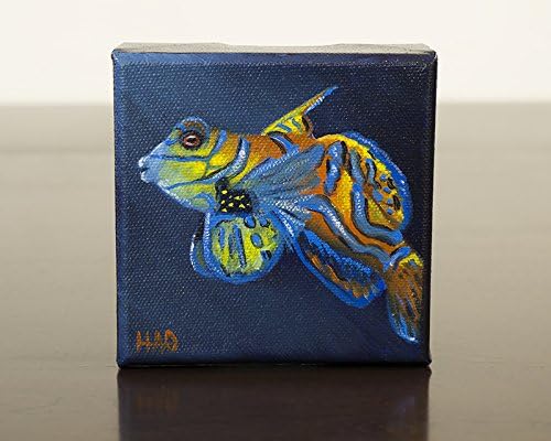 Original Mandarin Fish Oil Painting on Canvas by Heather Ann Orlando