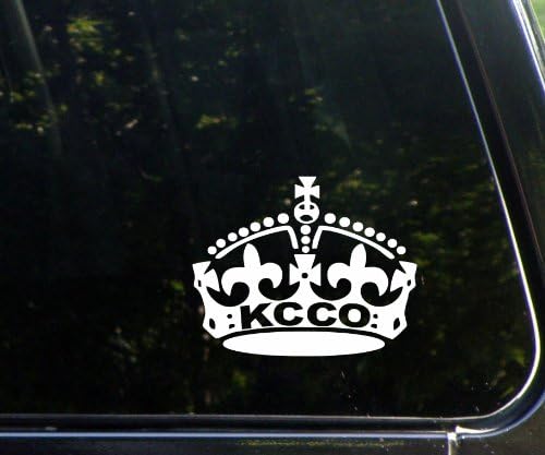 KCCO Small Crown (5"x4"), Keep Calm Chive On Die Cut (NOT PRINTED) Decal For Windows, Cars, Trucks, Laptops, Etc.