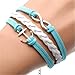 AONIMEI Fashion Lady Strands Suede Rope Bracelet Gift