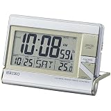 SEIKO CLOCK(セイコークロック) 4カ国対応電波デジタル目覚まし時計 グローバルトラベラタイプ シルバーSQ648S