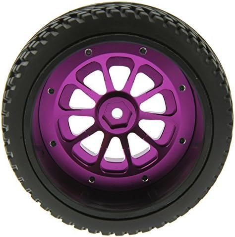 GPM 10 Spoke Wheel/Tire Set F/R - Purple for 1:10 Slash 4X4 +Other TRX Models