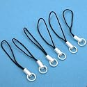 6 Sterling Silver Cell Phone Charm Straps Jewelry Part
