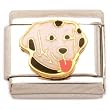 Enamel Dalmatian Italian Charm Stainless Steel 9mm