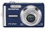 Olympus FE-340 8MP Digital Camera with 5x Optical Zoom (Blue)