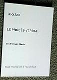 J.M.G. Le Clézio, Le procès-verbal