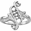 14K White Gold Mother's Ring - 4 Gemstone -- YOU CHOOSE THE COLORS!