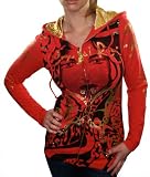 CRYSTAL ROCK Christian Audigier Mysterious Womens Tunic Hoodie Sweatshirt Shirt
