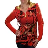 CRYSTAL ROCK Christian Audigier Mysterious Womens Tunic Hoodie Sweatshirt Shirt