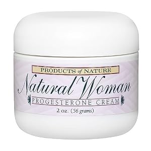Natural Woman Progesterone Cream By Products of Nature. Technologically Advanced Natural Alternative to Hormone Replacement Therapy, Treats Menopause Symptoms, Reduces Hot Flashes, & Night Sweats. Great for Pregnant Women and Reducing Stretch Marks!