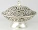 Silver-Plated Floral Ritual bowl 5.5 "