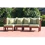 6pc Outdoor Wood Patio Furniture Sectional Set - Peridot