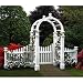 Ashbury 8.75-ft. Vinyl Arch Arbor Premier Package